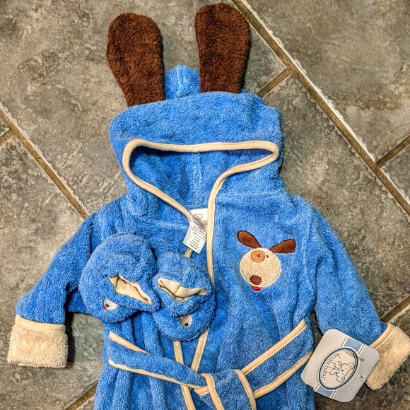 Koala baby hooded robe with booties 0-9m - Picture 2 of 8